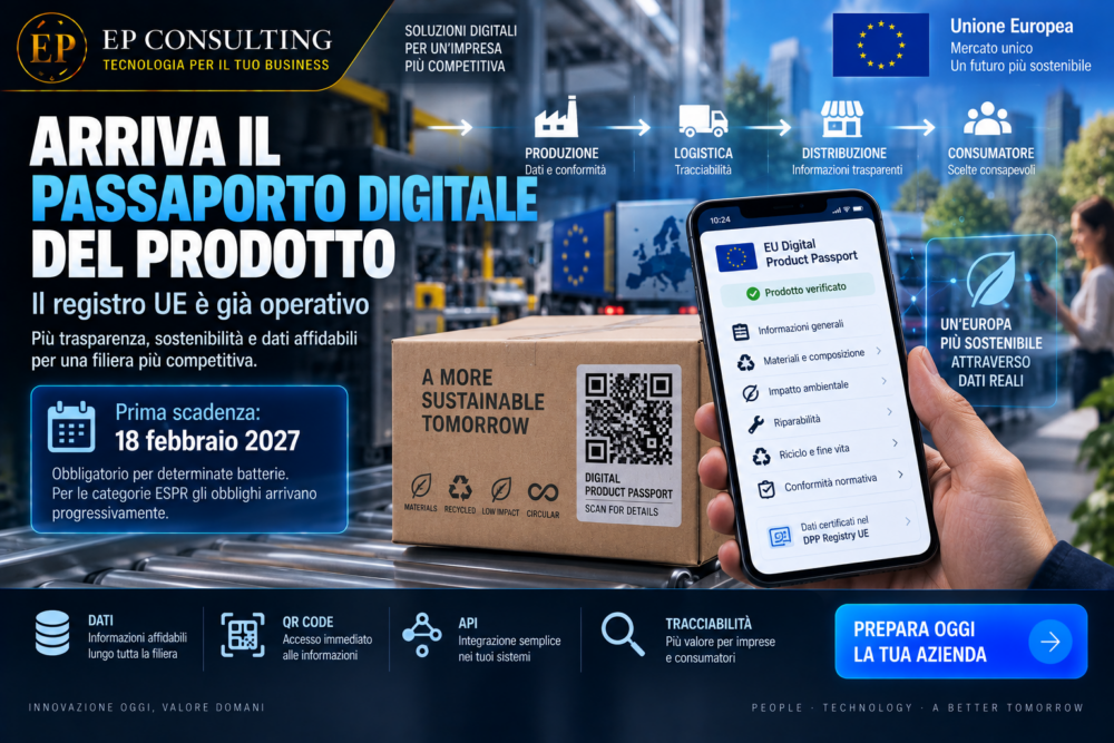 Passaporto Digitale del Prodotto: registro UE operativo e preparazione delle imprese