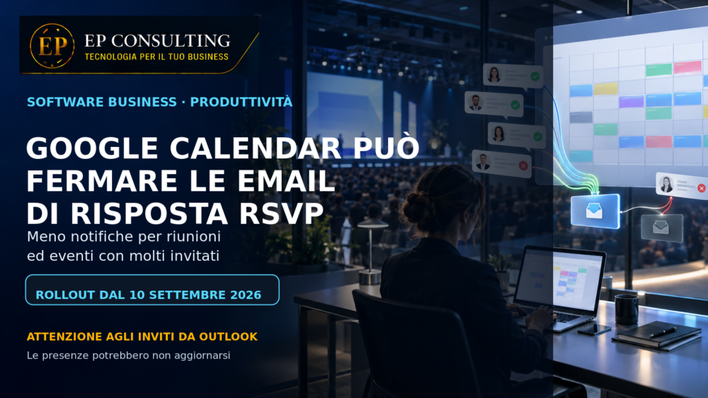 Google Calendar può fermare le email RSVP: attenzione agli inviti Outlook che non aggiornano le presenze