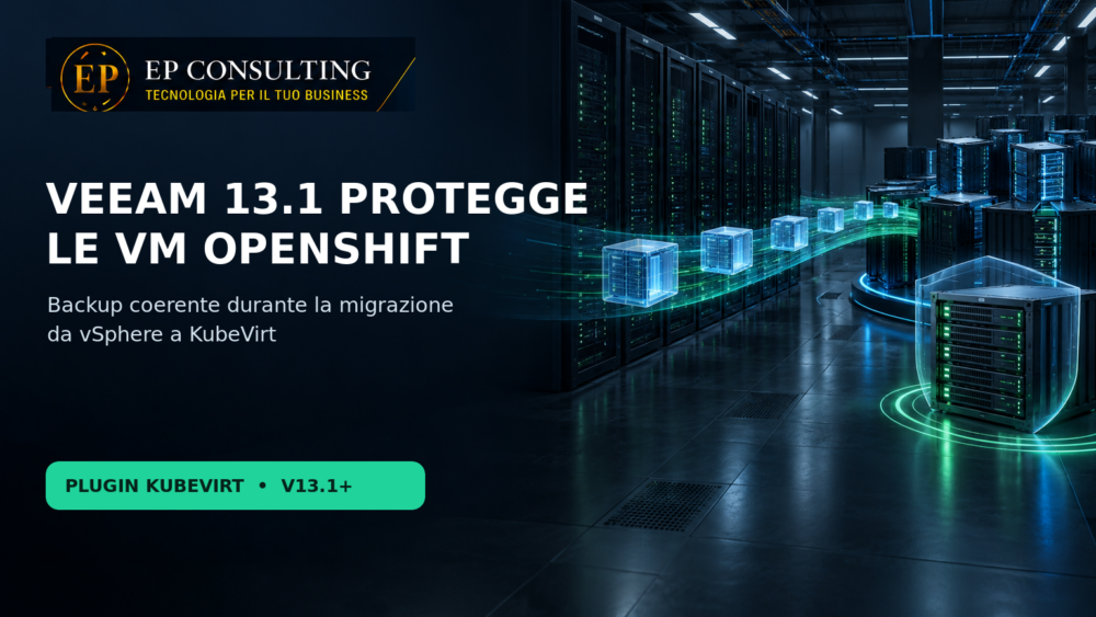 Migrazione di macchine virtuali verso OpenShift protetta da Veeam 13.1