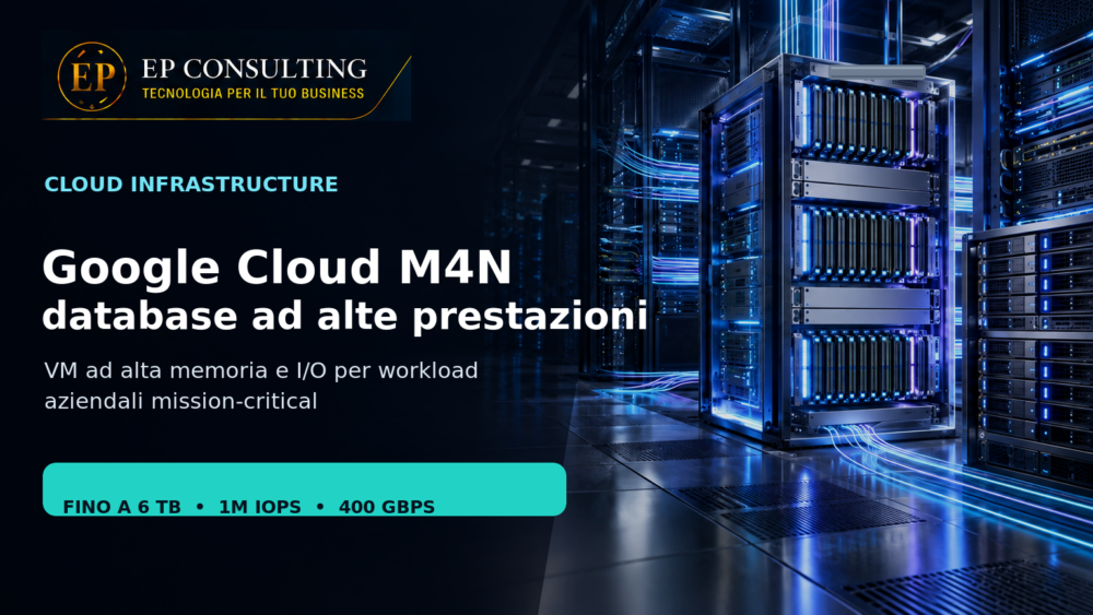 Google Cloud M4N per database aziendali ad alta memoria e I/O