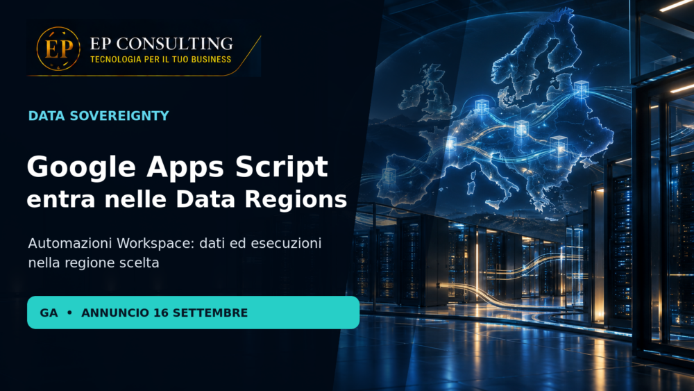 Google Apps Script nelle Data Regions di Google Workspace