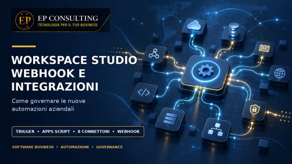Workspace Studio con webhook, trigger, Apps Script e integrazioni aziendali