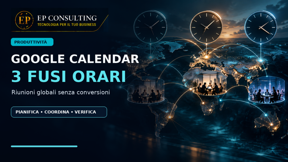 Google Calendar con tre fusi orari: come evitare errori